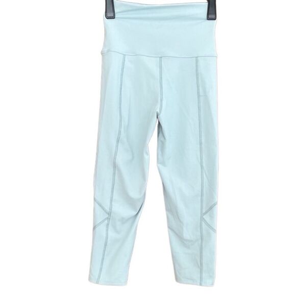 LIVE THE PROCESS ice blue Geometric leggings, size S - Picture 5 of 7